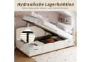 MODFU Polsterbett Schlafsofa multifunktionales Bettsofa 90x200 cm Beige Bild 5