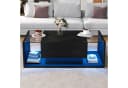REDOM Couchtisch Hochglanz LED-Beleuchtung 100x50x31 cm Bild 1