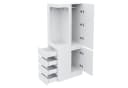 OKWISH Kleiderschrank Weiß mit 4 Schubladen & Hängefach Bild 4