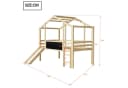 REDOM Kinder-Hochbett Massivholz mit Rutsche & Tafel Bild 5