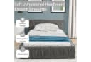 REDOM Polsterbett Einzelbett Schlafbett Jugendbett mit Lattenrost 90x200cm Chenille Bild 3