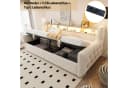 MODFU Schlafsofa Hydraulischer Stauraum LED-Licht USB Typ-C Beige Bild 4