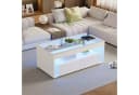 REDOM Couchtisch Hochglanz Wohnzimmertisch LED 16 Farben Bild 1