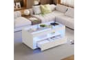 REDOM Couchtisch Hochglanz Wohnzimmertisch LED 16 Farben Bild 2