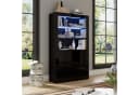 MODFU Vitrine gehärtetem Glas und Stauraum mit LED-Leuchten Bild 1