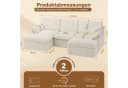Gywowken Wohnlandschaft Modulares Sofa Beige U-Form Schlafsofa Bild 1