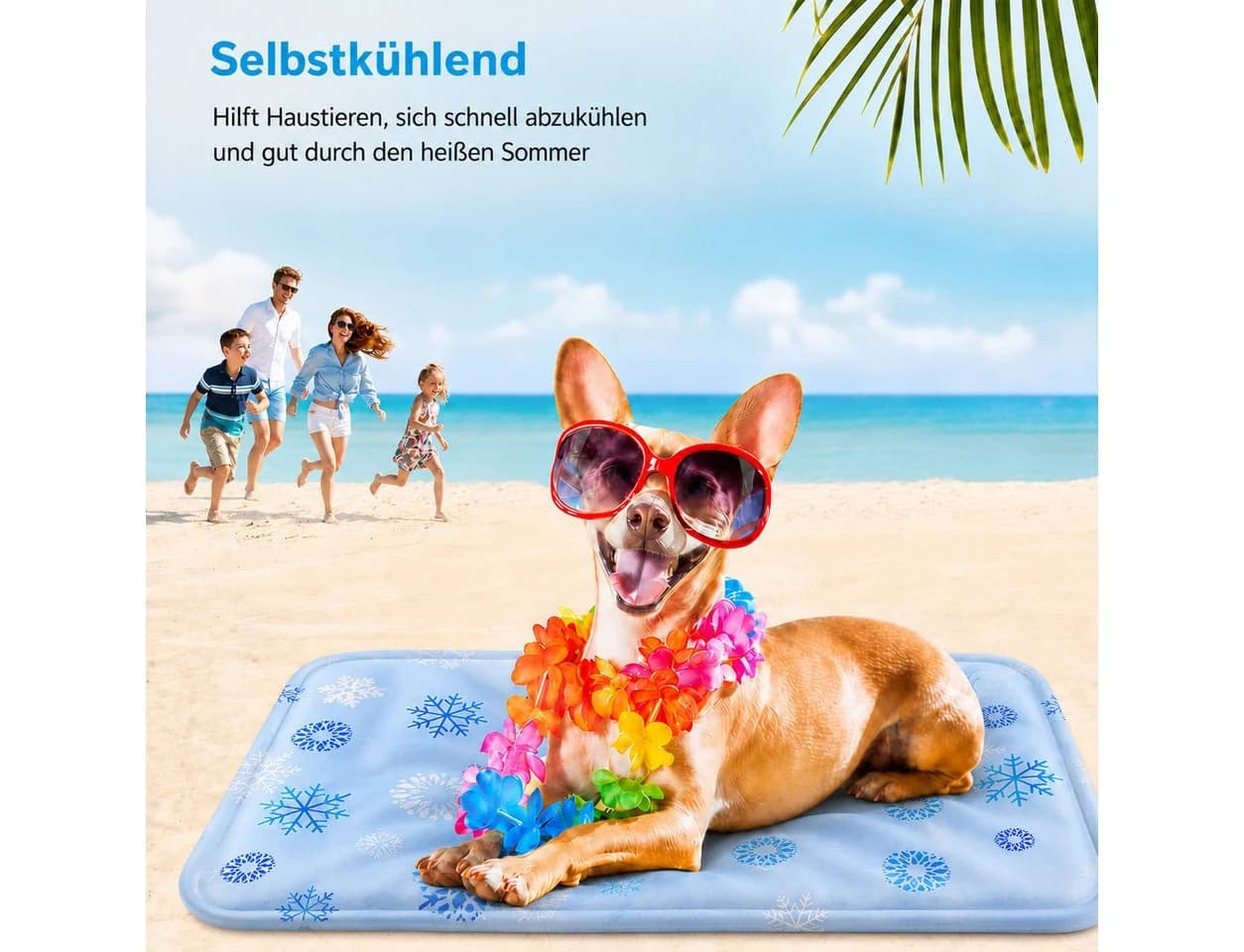 SWGOTA Kühlmatte für Hunde & Katzen, wasserbefüllbar, rutschfest, kratzfest
