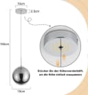 Nettlife Pendelleuchte G9 Bernstein/Grau Glas 1-15 Flammig höhenverstellbar Bild 3