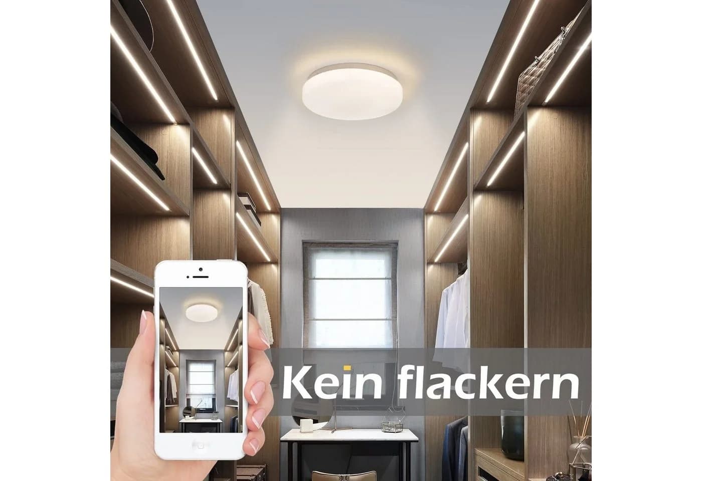 Nettlife LED Deckenleuchte Sterneneffekt Kinderzimmer 15W 21cm Fernbedienung 3000K/4000K Weiß