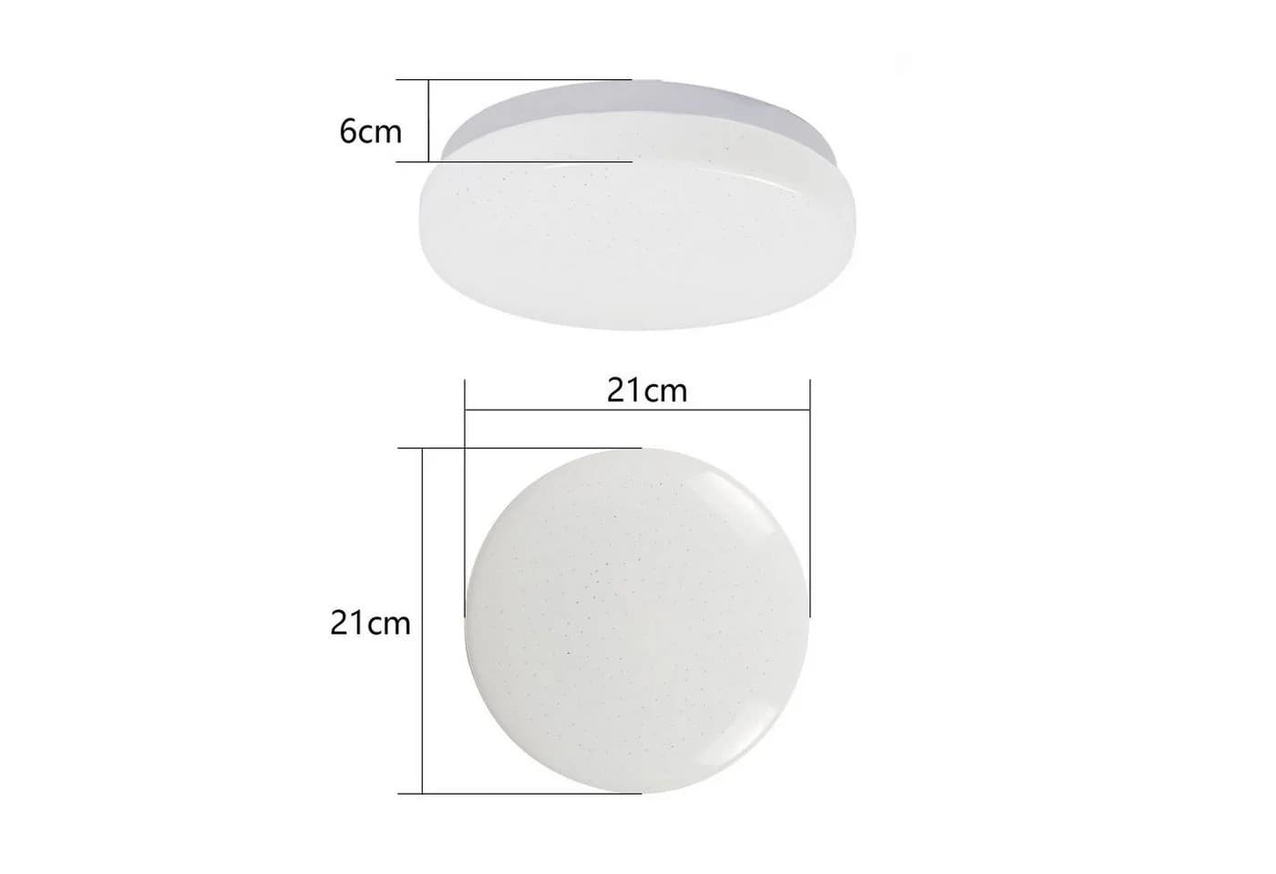 Nettlife LED Deckenleuchte Sterneneffekt Kinderzimmer 15W 21cm Fernbedienung 3000K/4000K Weiß - Bild 3
