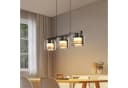 Nettlife LED Pendelleuchte Retro Hängelampe Schwarz Glas 3-flammig Bild 1