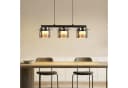 Nettlife LED Pendelleuchte Retro Hängelampe Schwarz Glas 3-flammig Bild 2