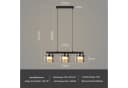 Nettlife LED Pendelleuchte Retro Hängelampe Schwarz Glas 3-flammig Bild 3