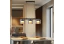 Nettlife LED Pendelleuchte Retro Hängelampe Schwarz Glas 3-flammig Bild 4