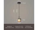 Nettlife LED Pendelleuchte Retro Schwarz Glas 8W Warmweiß Bild 3
