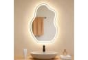 Nettlife Badspiegel mit LED-Beleuchtung, weiß, asymmetrisch, dimmbar Bild 2