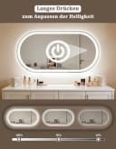 Nettlife LED Badspiegel mit Touch-Steuerung & Entfogger Bild 4