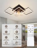 Nettlife Deckenventilator mit LED-Beleuchtung Schwarz 6 Stufen Fernbedienung Bild 1