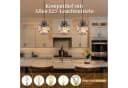 Nettlife Pendelleuchte Glas Kristall E27 Höhenverstellbar Schwarz Bild 1