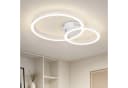 Nettlife LED Deckenleuchte Zweiring Design Weiß Silber Modern Bild 2