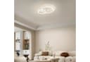 Nettlife LED Deckenleuchte Zweiring Design Weiß Silber Modern Bild 4