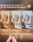 Nettlife Schminkspiegel mit LED-Beleuchtung und Touch-Dimmer Bild 1