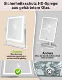 Nettlife Schminkspiegel mit LED-Beleuchtung und Touch-Dimmer Bild 4