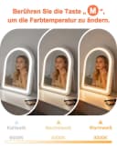 Nettlife Schminkspiegel LED mit Touch-Sensor und dimmbarer Beleuchtung Weiß Bild 1