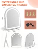 Nettlife Schminkspiegel LED mit Touch-Sensor und dimmbarer Beleuchtung Weiß Bild 3