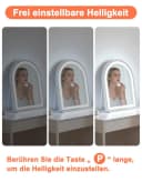 Nettlife Schminkspiegel LED mit Touch-Sensor und dimmbarer Beleuchtung Weiß Bild 4