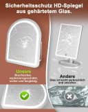 Nettlife Schminkspiegel LED mit Touch-Sensor und dimmbarer Beleuchtung Weiß Bild 5