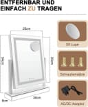 Nettlife Schminkspiegel mit LED-Beleuchtung und Touch-Dimmer Bild 3