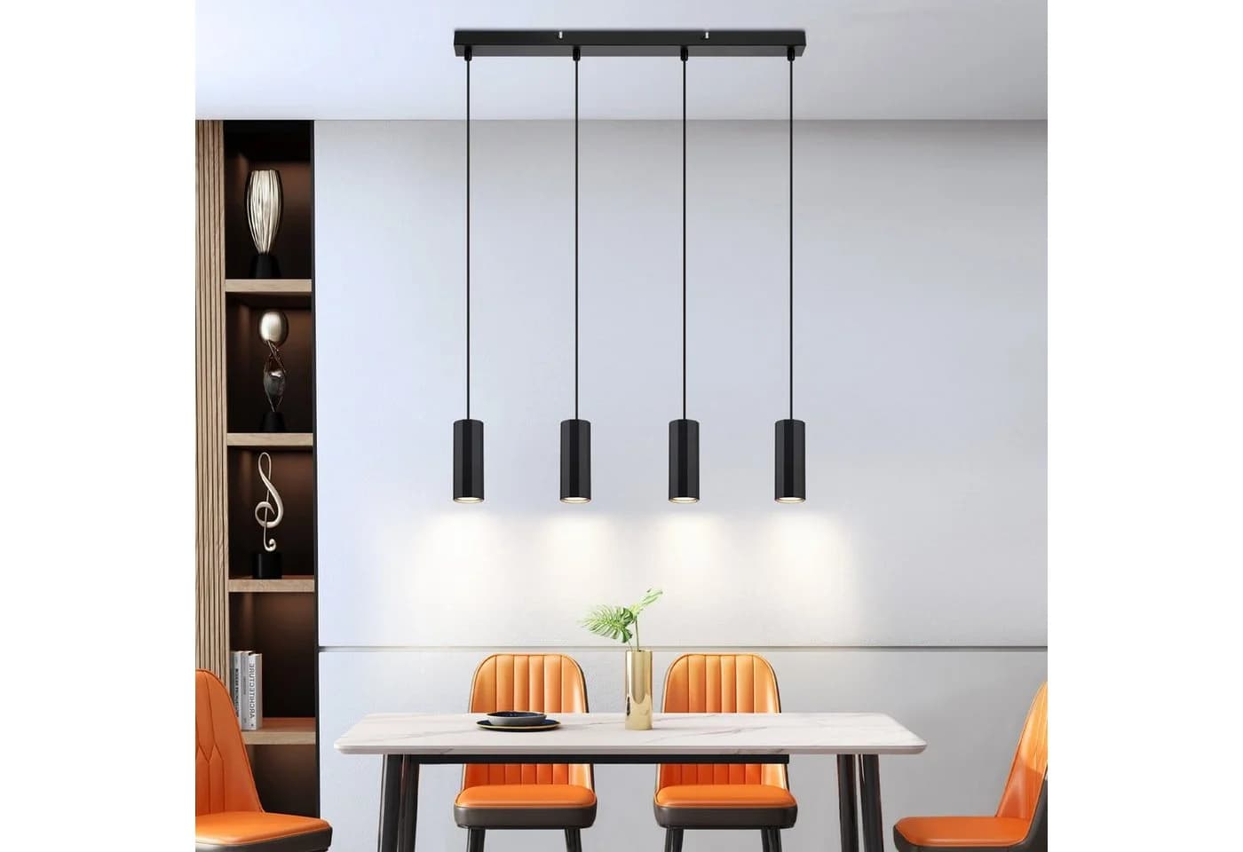 Nettlife Pendelleuchte Schwarz GU10 Modern Metall