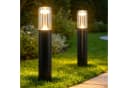 Nettlife Außen-Stehlampe Pollerleuchte 40cm Schwarz Glas Bild 1