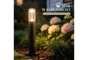 Nettlife Außen-Stehlampe Pollerleuchte 40cm Schwarz Glas Bild 4