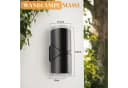 Nettlife LED Außen-Wandleuchte 10W Schwarz 3000K Warmweiß Bild 3