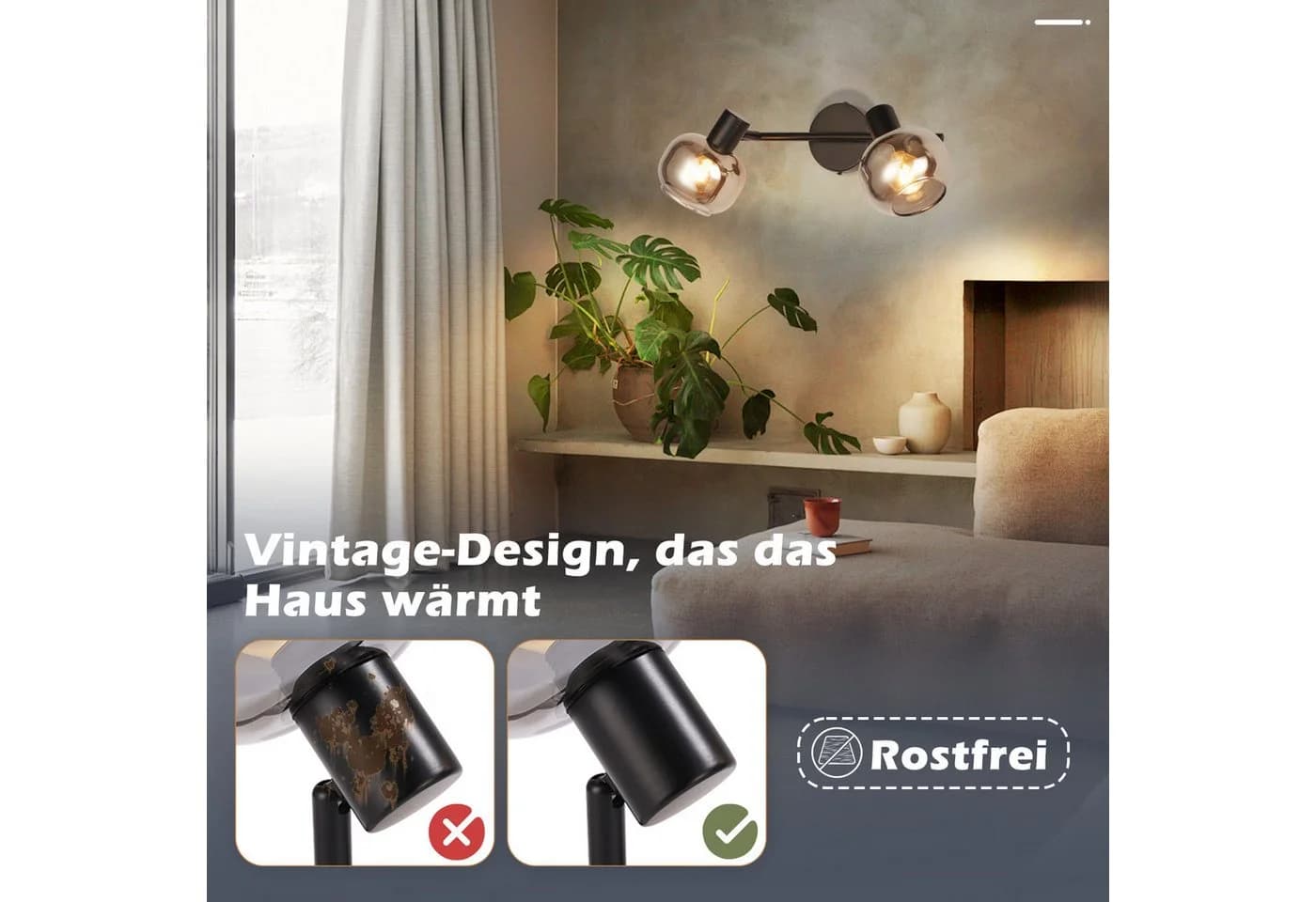 Nettlife Deckenstrahler Küchenlampe E14 Rauchglas Modern Schwenkbar - Bild 5