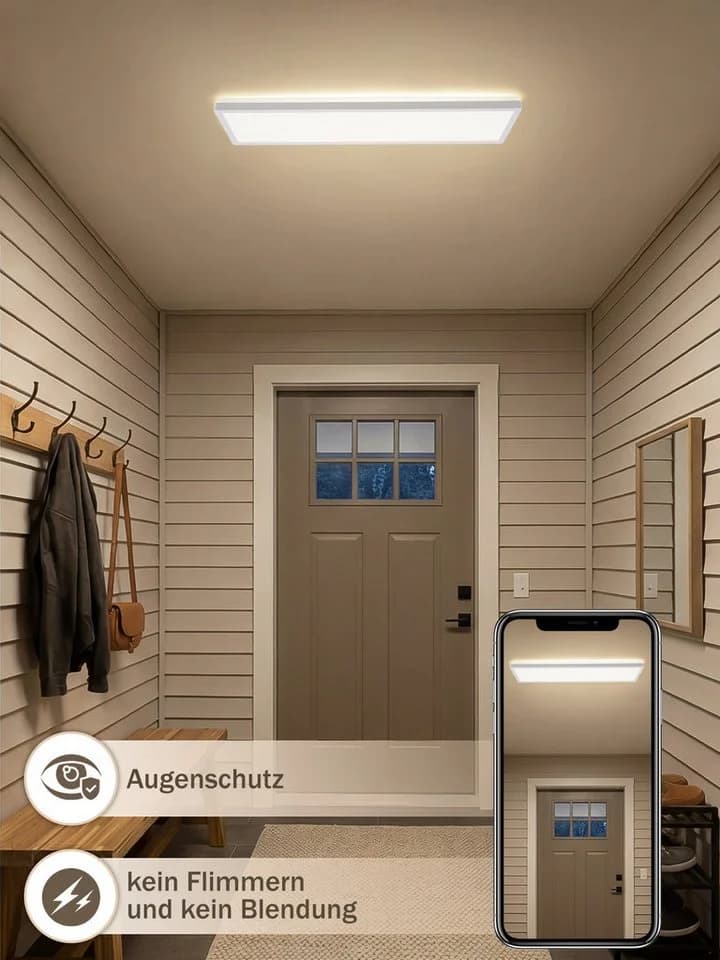 Nettlife LED Deckenleuchte mit Radar-Bewegungsmelder und Dämmerungssensor - Bild 4