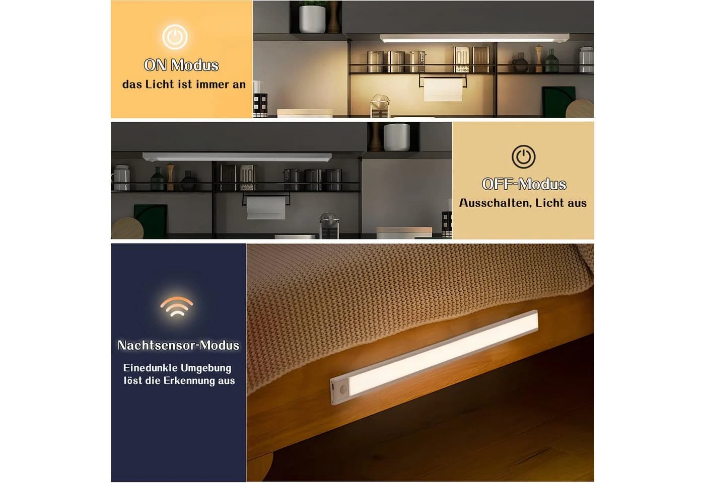 Nettlife LED Schrankbeleuchtung Bewegungsmelder dimmbar USB - Bild 4