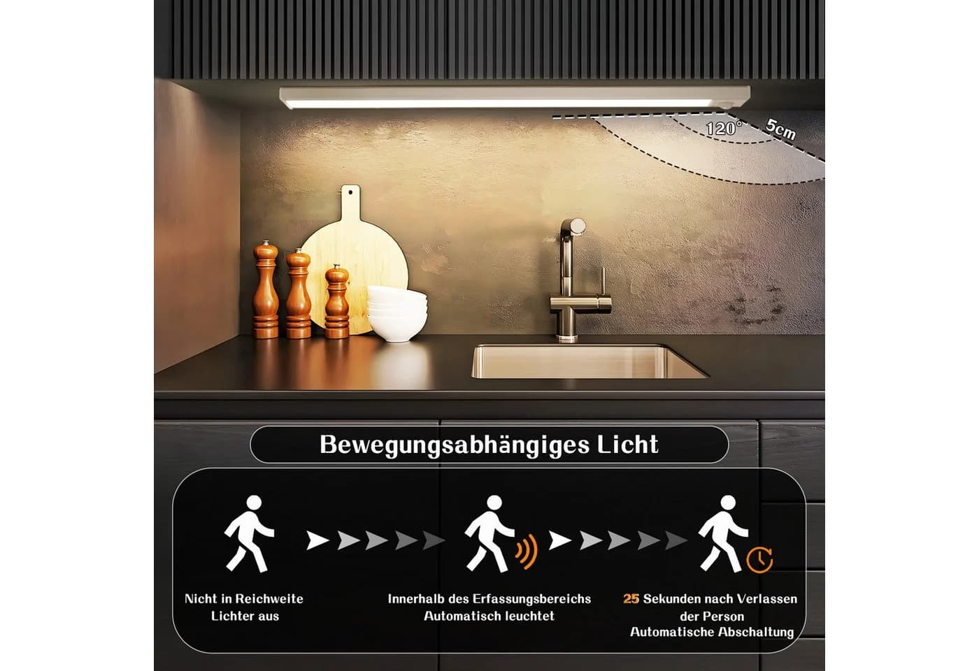Nettlife LED Schrankbeleuchtung Bewegungsmelder dimmbar USB - Bild 5