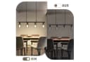 Nettlife Pendelleuchte Retro 4-flammig Schwarz Glas Metall Bild 1