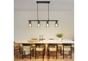 Nettlife Pendelleuchte Retro 4-flammig Schwarz Glas Metall Bild 3