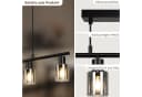 Nettlife Pendelleuchte Retro 4-flammig Schwarz Glas Metall Bild 5