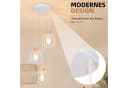 Nettlife Pendelleuchte 3-flammig Weiß/Grau Holz & Metall E27 Bild 4