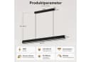 Nettlife LED Pendelleuchte Modern Schwarz Fernbedienung Dimmbar Bild 4