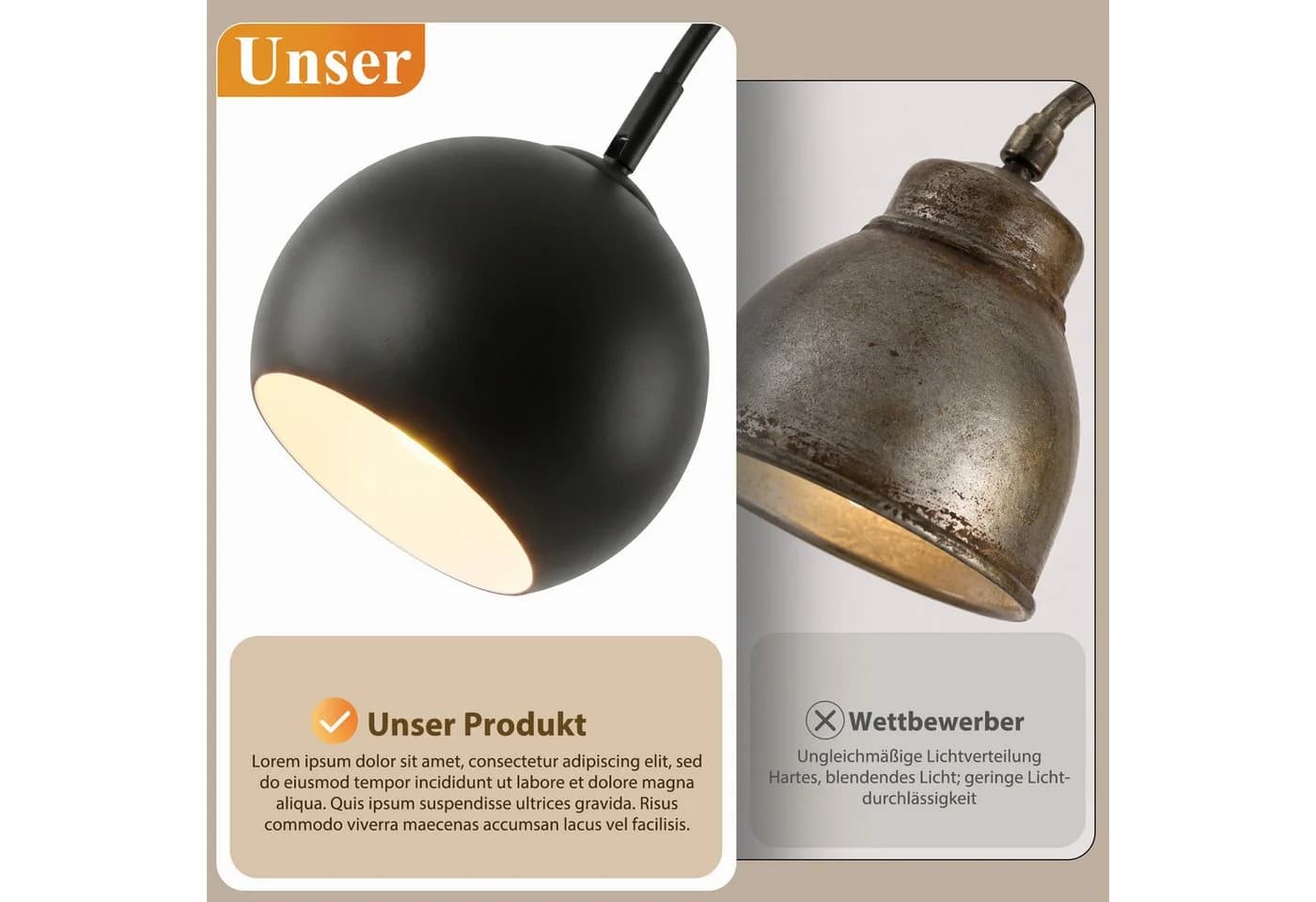 Nettlife Stehlampe Bogenlampe Schwarz/Antik Bronze Retro E27 - Bild 5