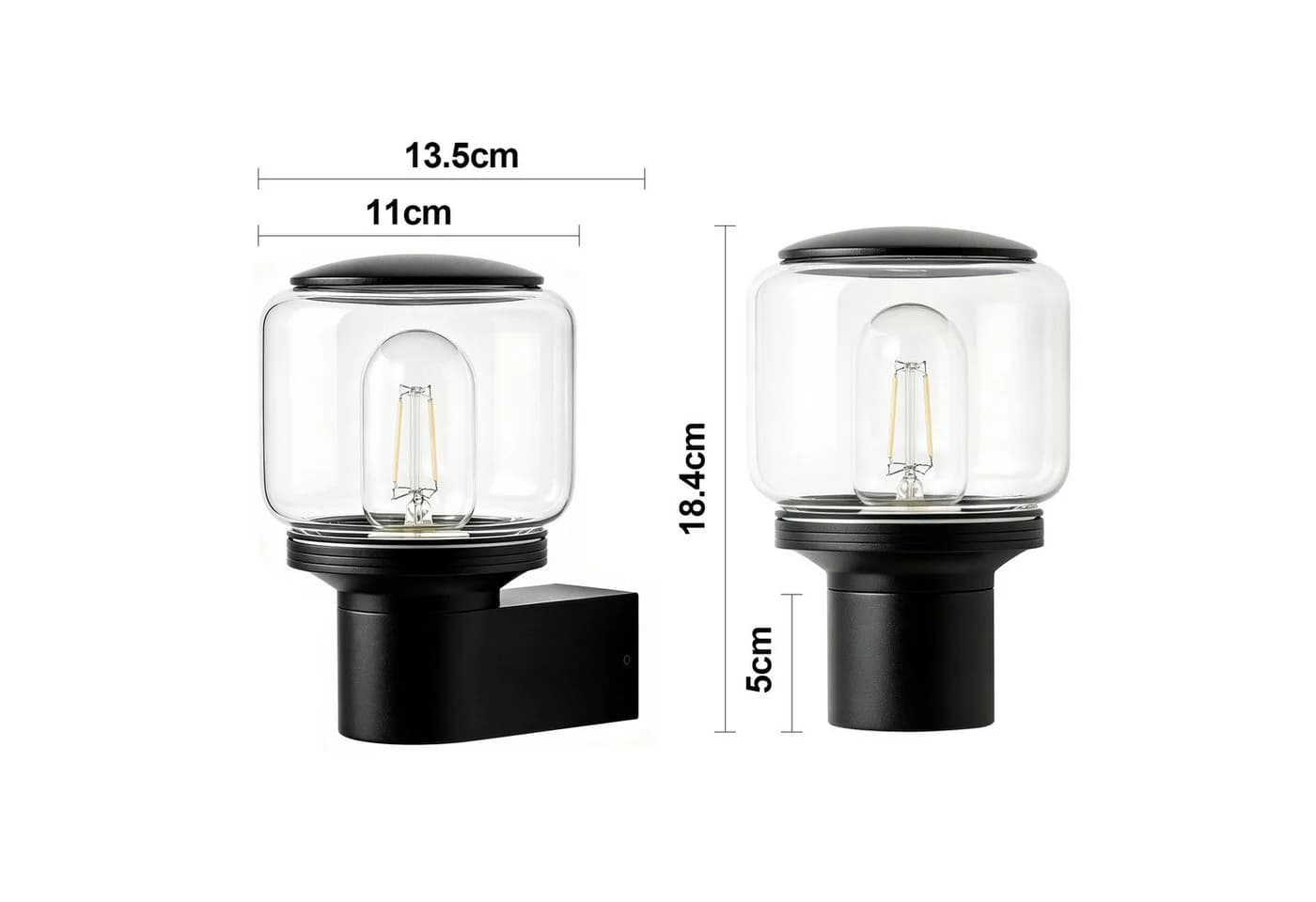 Nettlife Außen-Wandleuchte LED/E27 schwarz - Bild 3