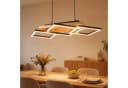 Nettlife LED Pendelleuchte Esstisch dimmbar Holz Metall Schwarz/Braun Bild 2