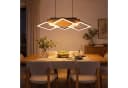 Nettlife LED Pendelleuchte Esstisch dimmbar Holz Metall Schwarz/Braun Bild 5