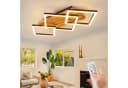 Nettlife LED Deckenleuchte Schwarz Braun Holz Metall Dimmbar Fernbedienung Bild 2